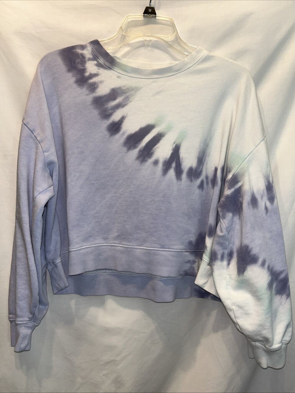 Z SUPPLY Sz Medium Tie Dye Cropped Sweatshirt Streetwear Athleisure